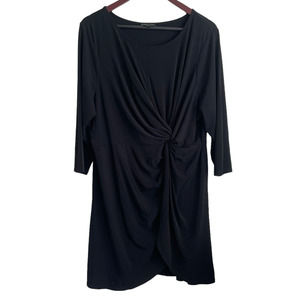 Lane Bryant Women's Dress Plus Surplice Neck 3/4 Sleeve Knotted Wrap Waist 18/20